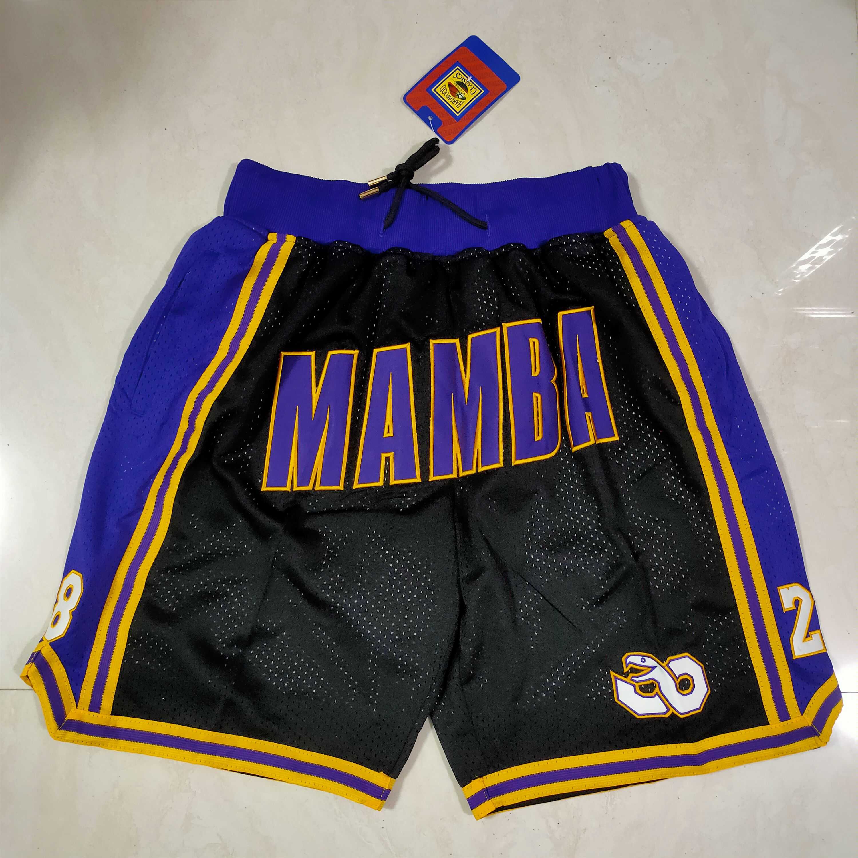 Men NBA 2021 Los Angeles Lakers Black Shorts 2 Men NBA 2021 Los Angeles Lakers Black Shorts 2